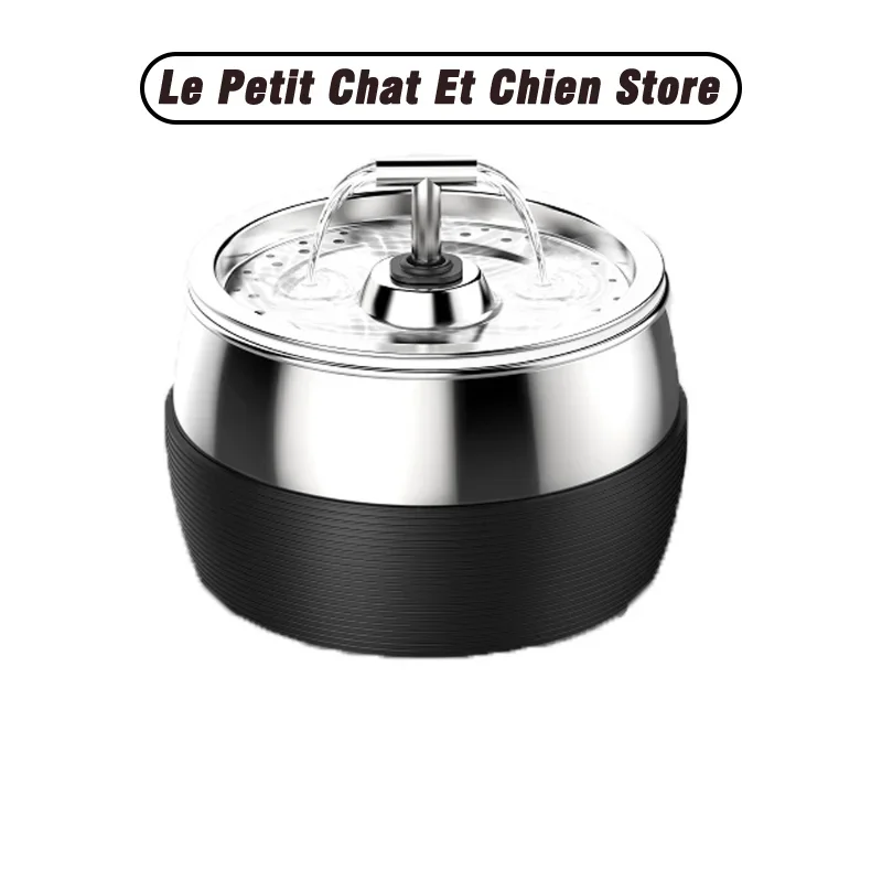 3L Automatischer Futterspender für Haustiere, Brunnen aus Edelstahl 304, Wasserspender für Haustiere, großes Fassungsvermögen, stummgeschalteter Filter, Futterspender für Hunde