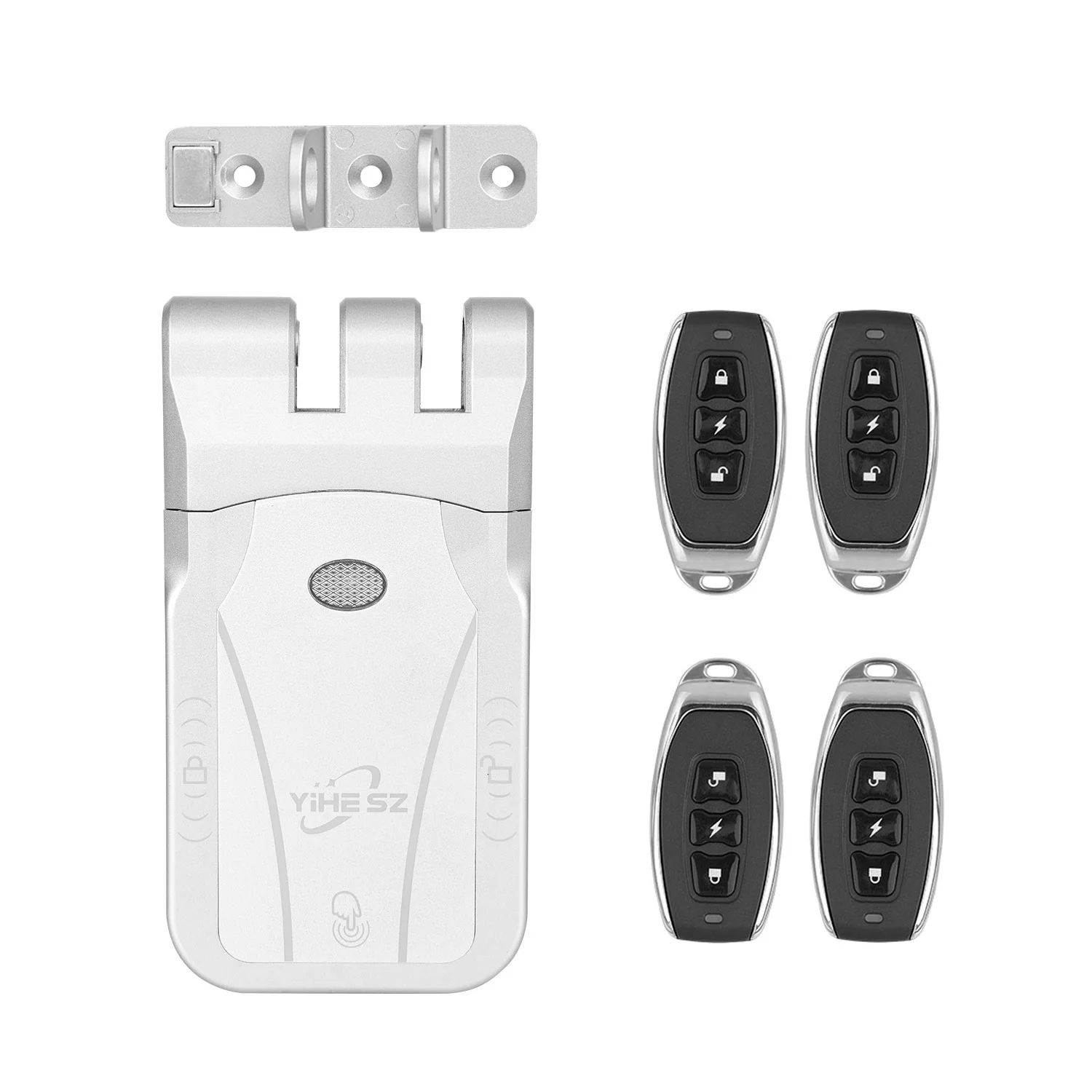 YiHESZ 433 Mhz Fernbedienung Türschloss Dual Motor Touch Lock/Entsperren Unsichtbare Riegel Smart Lock Tuya App Steuerung VS Wafu 026 Image
