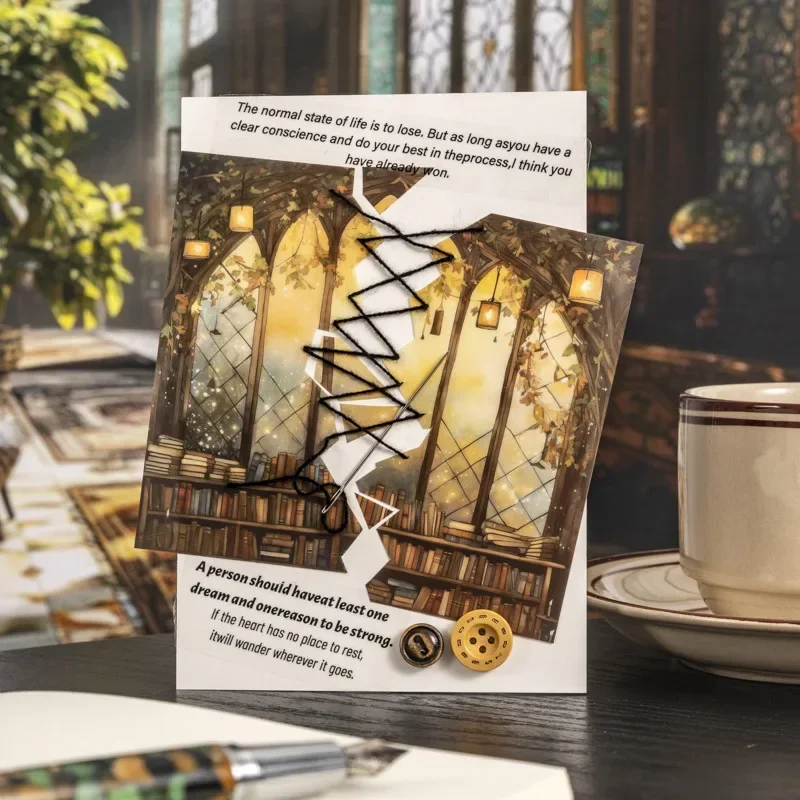 10 Stück Aufkleber Wochenende Besuch Shop Sammelalbum Große Größe Aquascape Material PET Vintage Handbuch Bodenbildung Sammelalbum 140*120mm Image