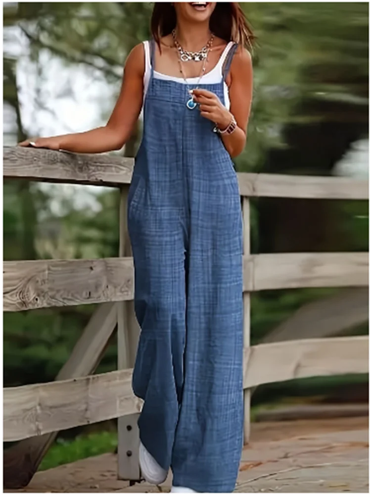 Y2K Sommer Einfache Tasche Strap Overall Frauen Ärmellose Mode frauen Overall Image