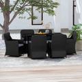 Vidaxl - Set da Pranzo da Giardino 7 pz con Cuscini Nero