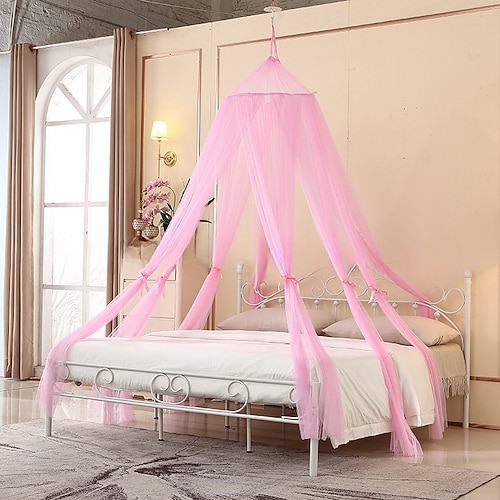 Baldachin Vorhang Bettwäsche romantisches Baby-Mädchen runder Domzelt Baumwolle geeignet für Betten innerhalb von 18M Bett Baldachin Image