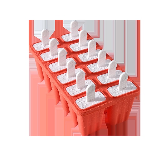 Silikonformen für Eis am Stiel mit 4/6/10/12 Mulden, DIY-Eisformen für Kinder, Erwachsene und Jugendliche, BPA-freie Eisformen für Partys, Joghurt, Saft, Smoothies und Stiele Image