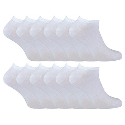 Socken Snob - 12 Paar Multipack Herren Quarter Trainer Socken - Weiß Image