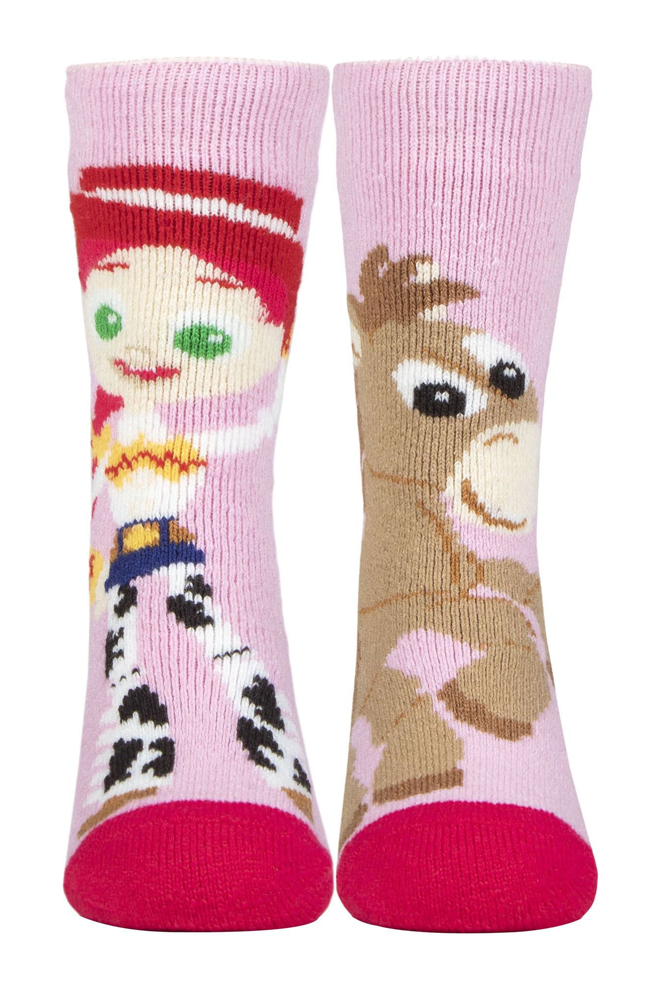 Kinder Toy Story Thermosocken | Wärmehalter | Winter-Neuheitssocken für Jungen & Mädchen | Woody & Buzz, Jessie & Bullseye - Jessie & Bullseye Image