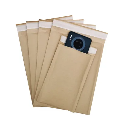 50PCS/11 sizes Brown Bubble Envelopes Gift Packaging Bags Padded Mailers Shipping Envelope Self seal