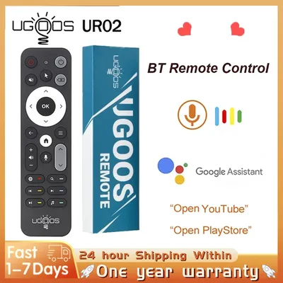 Original UGOOS UR02 BT Voice Remote Control Replacement for Ugoos TOX1 TOX3 TOX4 AM6B AM8 PRO PLUS