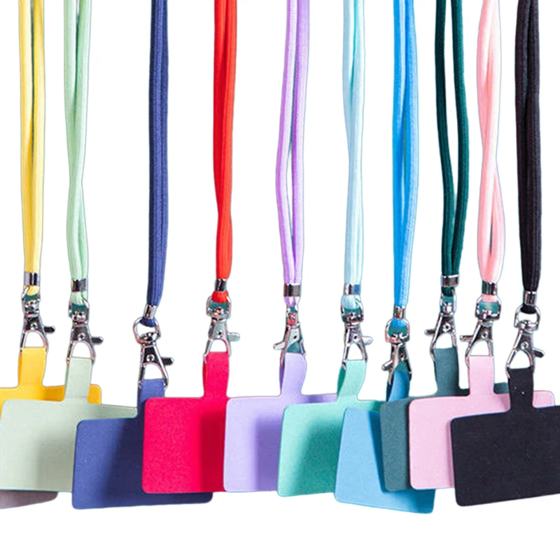 Mobile Phone Lanyard For All Phone Cases Solid Color With Phone Case Clip Detachable And Adjustable Neck Strap Climbing Buckle