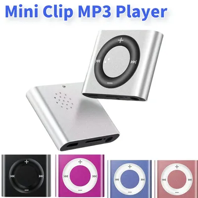 Mini MP3 Player Metal Clip-on Sports Music Player 64G Expansion 180mAh Build in Speaker Touch Tone