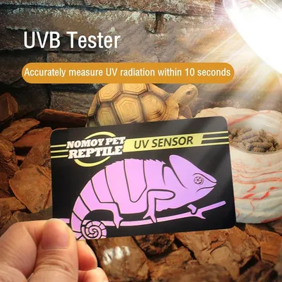 2PcsUVB Reptiles Light Lamp Bulb Test Card Amphibious Pet UVB UV Test Card Reptiles Life Detection