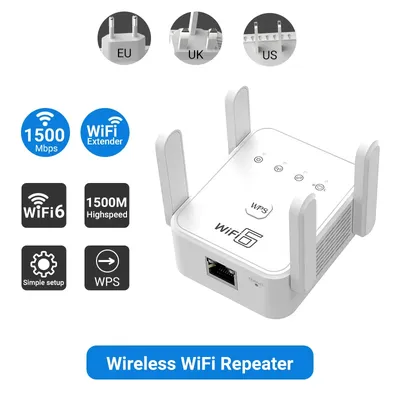 5 Ghz WIFI 6 WPS3 Booster Repeater Wireless Wi fi Extender 1200Mbps Network Amplifier 802.11N Long