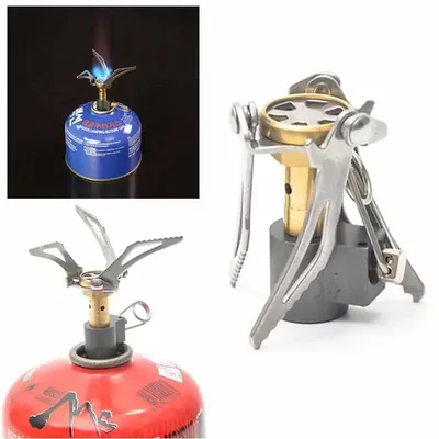 For BRS Mini Gas Cooker Burner Lightweight Camping Hiking Gas Burner Outdoor Portable Solo Titanium