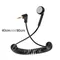 Spring Retractable 3.5mm Single Side Earphone, Coiled Mono Wired Headset For Mobile Phone Mp3 Radio