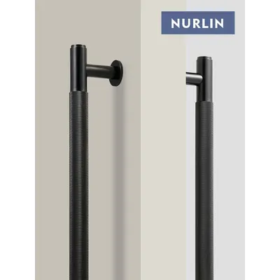 Nurlin Brass Door Double Single Sided Knurled Pull Bar Wood Gate Glass Door Shower Room Kitchen