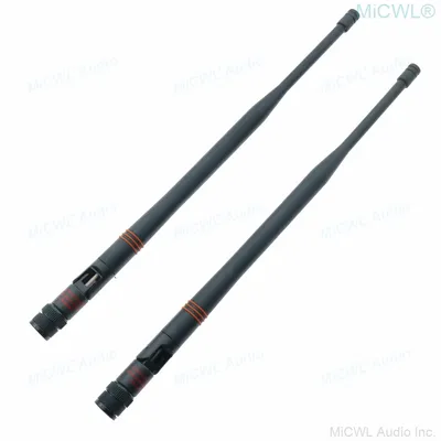 A Pair UA820 Bayonet BNC Antenna Aerial for Shure Wireless Receiver Host 470-542MHz 554-590MHz