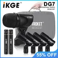 Kit microfono per batteria professionale Debra DG7, kit microfono per basso/nare e piatti con supporto per braccio a clip Kit microfono per batteria dinamico cablato