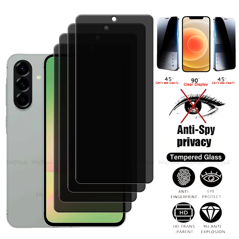 1/2/3/4 pezzi per Samsung A56 vetro Samsung A56 vetro temperato protettivo privacy anti-spia copertura colla protezione schermo Samsung Galaxy A56