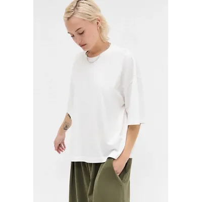 BDG Enzo Drop Shoulder T-Shirt - White S at Urban Outfitters