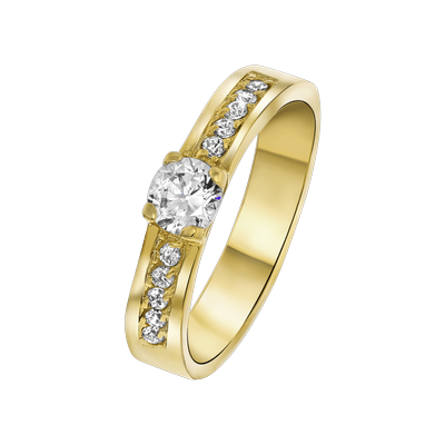 Lucardi Ringe Stahl Gold - 55mm Herren Image