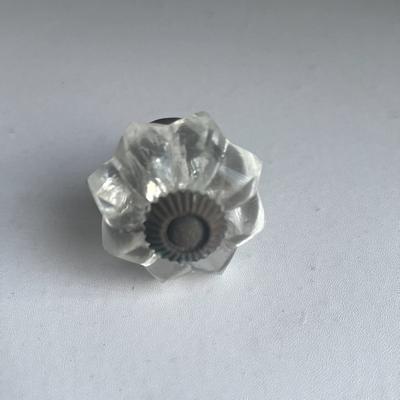 Anthropologie Accents | Discontinued Anthropologie Clear Glass Knob Door Knob Drawer Pull | Color: Brown/White | Size: Os