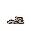 Trekkingsandale ECCO "OFFROAD", Damen, Gr. 39, beige, rose, schwarz, Nubukleder, Textil, sportlich, Schuhe, Outdoorschuh, Sommerschuh, Freizeitsandale, in sportlicher Optik