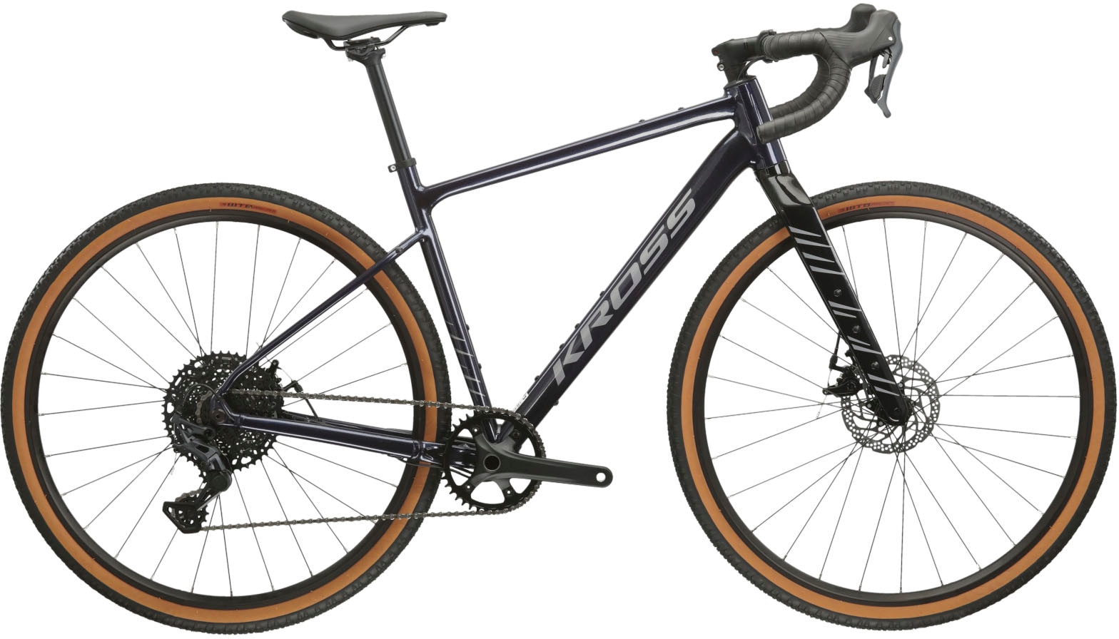 Gravelbike KROSS "Gravelbike Esker 2.0" Gr. 43, blau (blau, blau), Fahrräder, 43cm, 28 Zoll (71,12cm) hinten: 28 Zoll (71,12cm) Image