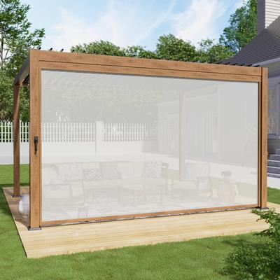 LIVOOSUN Pull Down Privacy Screen for Pergola Accessories, Size Optional for 10FT/12FT/13FT