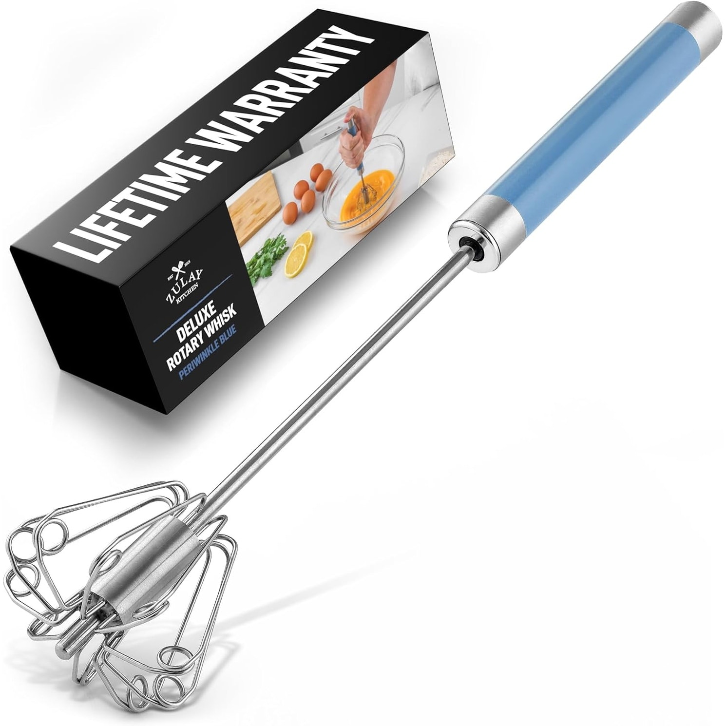 Zulay Stainless Steel Egg Beater Whisk Mixer