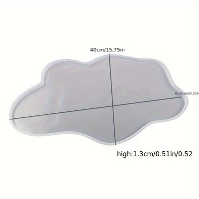 TEMU Resin Casting Molds Large Irregular Silicone Mold, Resin Decoration, Suitable For Making Diy Coffee Table And Table Tray Home Decoration Image