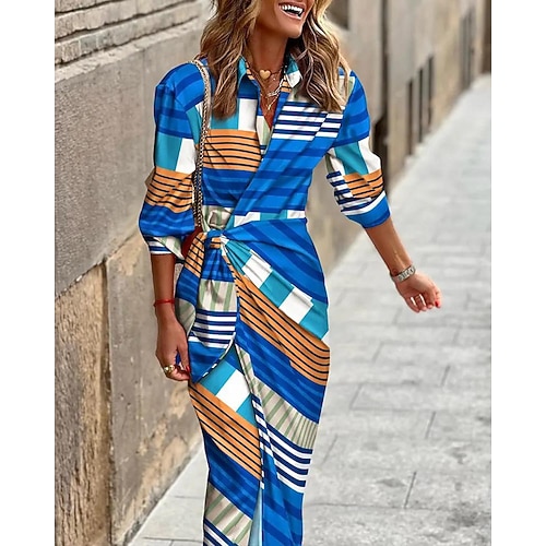 robe décontractée pour femme robe midi orange fleur rouge bande bleue bande rouge fleur rose noire lettre marine fleur violette bleue fleur marine chaîne rose chaîne rose foncé demi-manche lacets