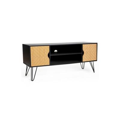 Vintage TV-Möbel leoni 2 Türen mit grafischen Motiven 113 cm Image