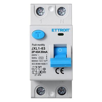 Ettroit - Reiner Fehlerstrom-Schutzschalter 2P 40A 6kA 30mA 220V Lifesaver Image