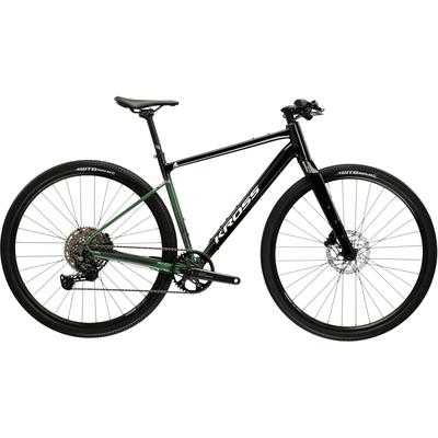 Gravelbike KROSS "Esker Flatbar" Gr. 53, schwarz (schwarz, schwarz), Fahrräder, 53cm, 28 Zoll (71,12cm) hinten: 28 Zoll (71,12cm)