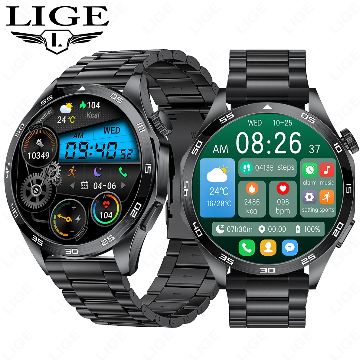 2025 neue Für Huawei Smart Uhr Männer Uhr 4 Pro + 1,50 Zoll HD Bildschirm Bluetooth Anruf EKG Herzfrequenz gesundheit Überwachung Smartwatch Image