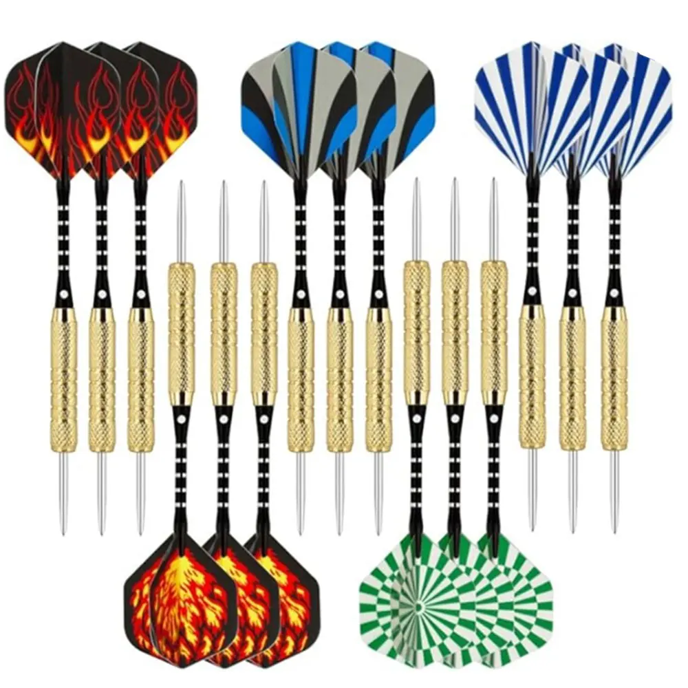 WEDARTER 15 Steel Head Darts (18 g), professionelles Darts-Metallkopfset mit Aluminiumschaft, Standard-Dartwerfer, 1 Dartstein Image