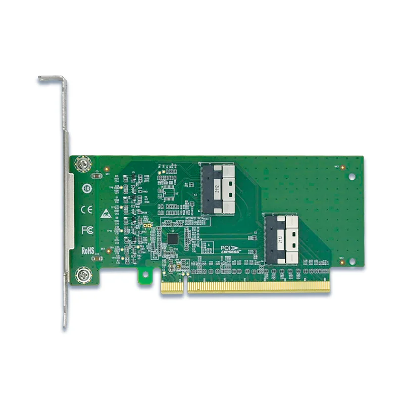Pcie x16 bis 2x slimsas SFF-8654 8i adapter xic pe4165 Image