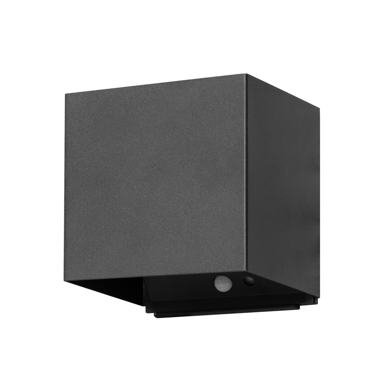 FH Lighting Aussenwandleuchte mit Bewegungsmelder Magnetic, schwarz, für Flurbereich, Metall, Modern