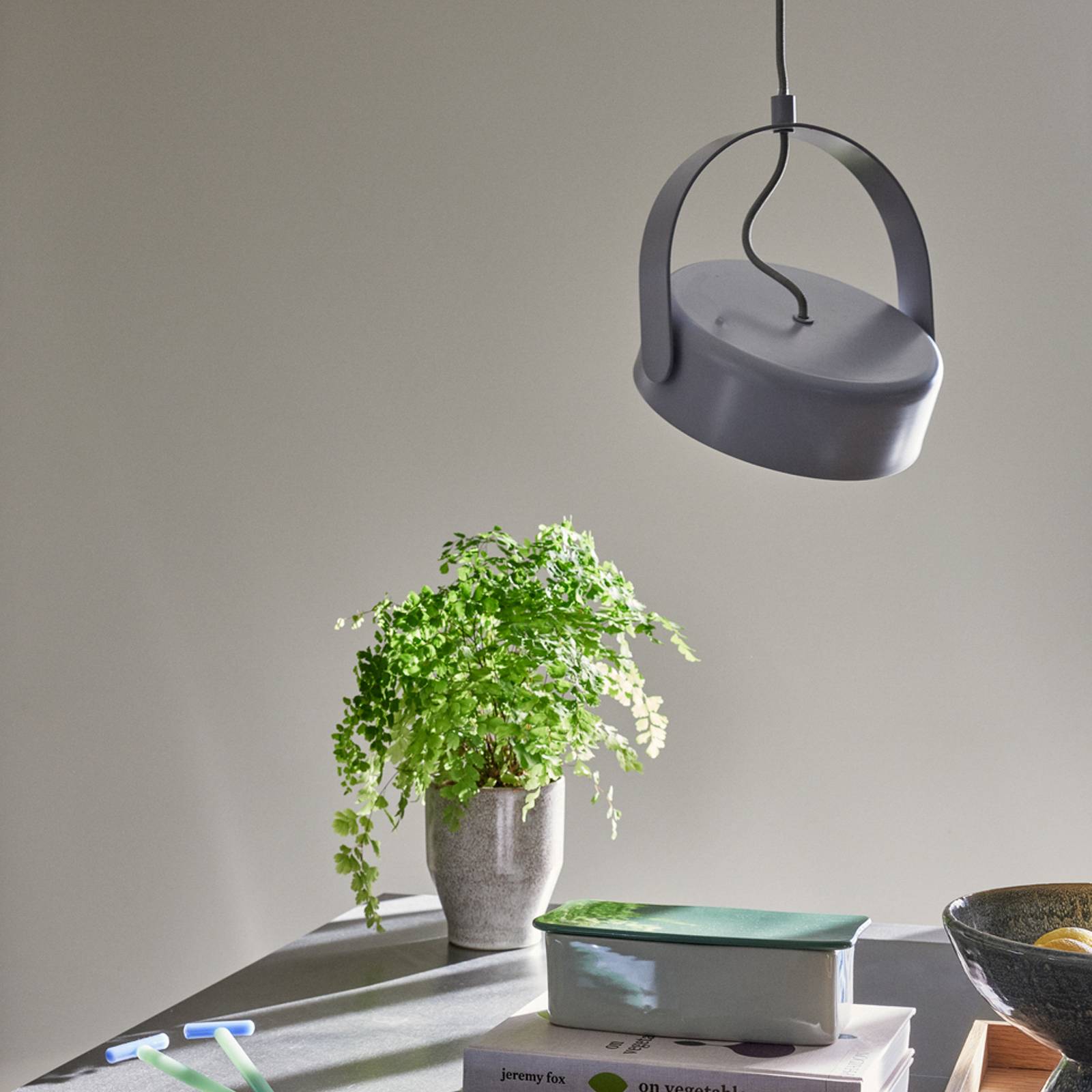 Hübsch Design Hängelampe Stage, alu / grau / zink, für Wohn- / Esszimmer, Metall, Design, Pendelleuchte