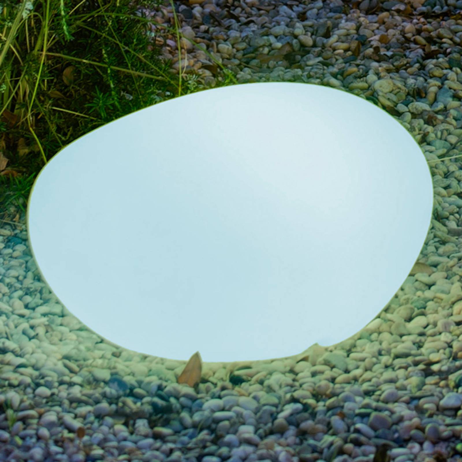 Newgarden Solarlampe Petra mit Ladekabel, 40 cm Petra, dimmbar, weiß / opal, Kunststoff, Modern, Solarleuchte