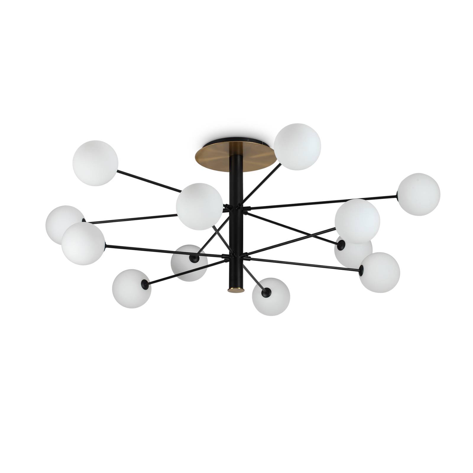 Ideallux LED Deckenlampe Cosmopolitan, schwarz, für Wohn- / Esszimmer, Metall, LED Deckenleuchte