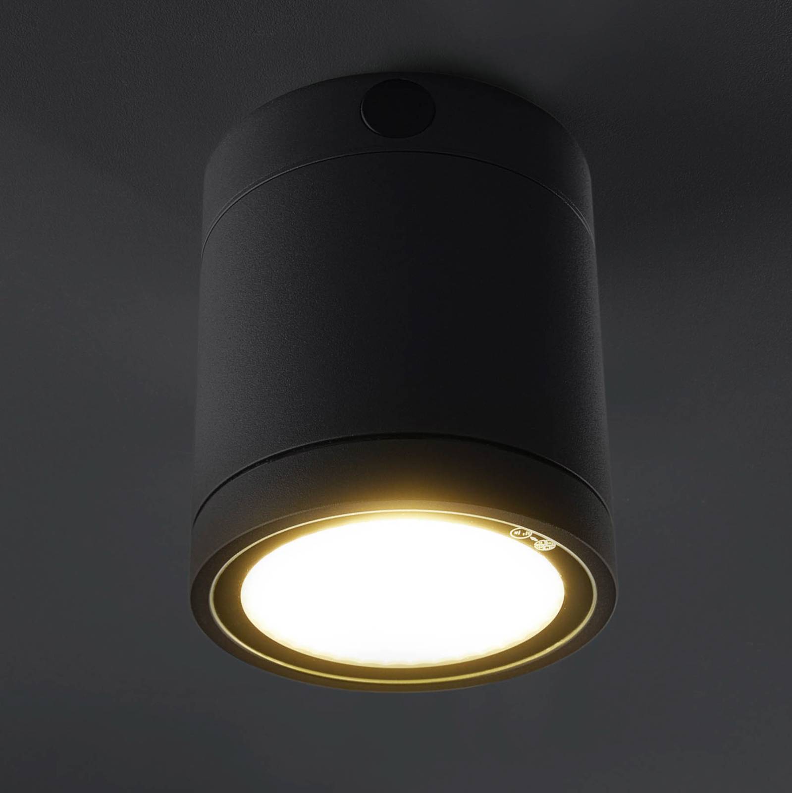 Heitronic LED Außendeckenleuchte Negro, dimmbar, alu / grau / zink, Aluminium, Modern, LED Deckenleuchten