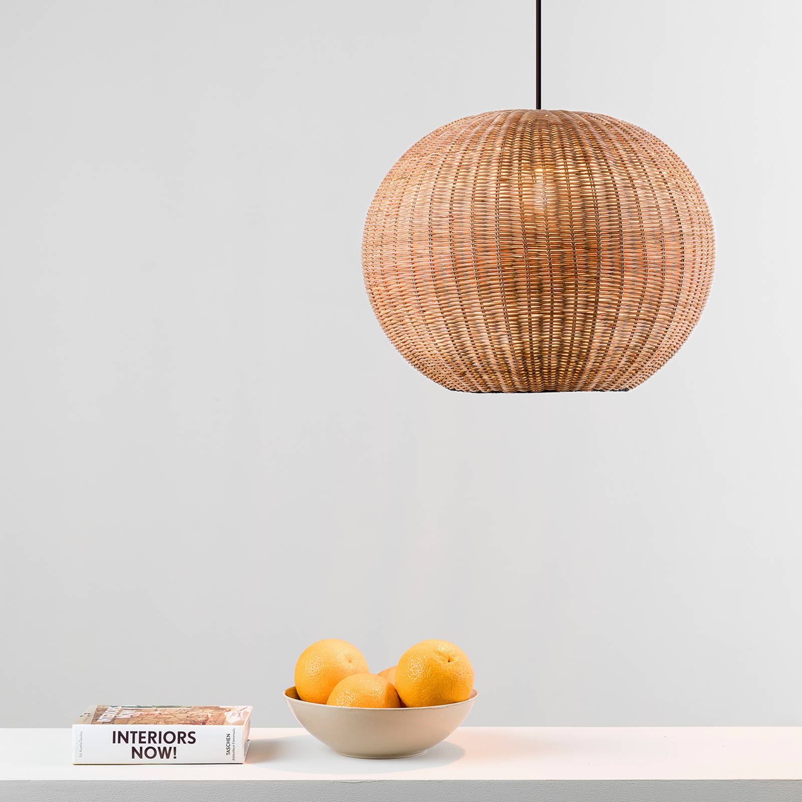 FARO BARCELONA Hängelampe Haka, dimmbar, Holz hell, für Wohn- / Esszimmer, Holz, Modern, Pendelleuchte