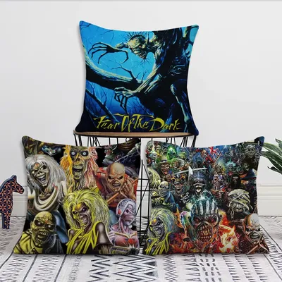 Band I-Iron M-Maidens Bequemer dekorativer Kissenbezug, geeignet für Zuhause, Wohnzimmer, Sofa, Image