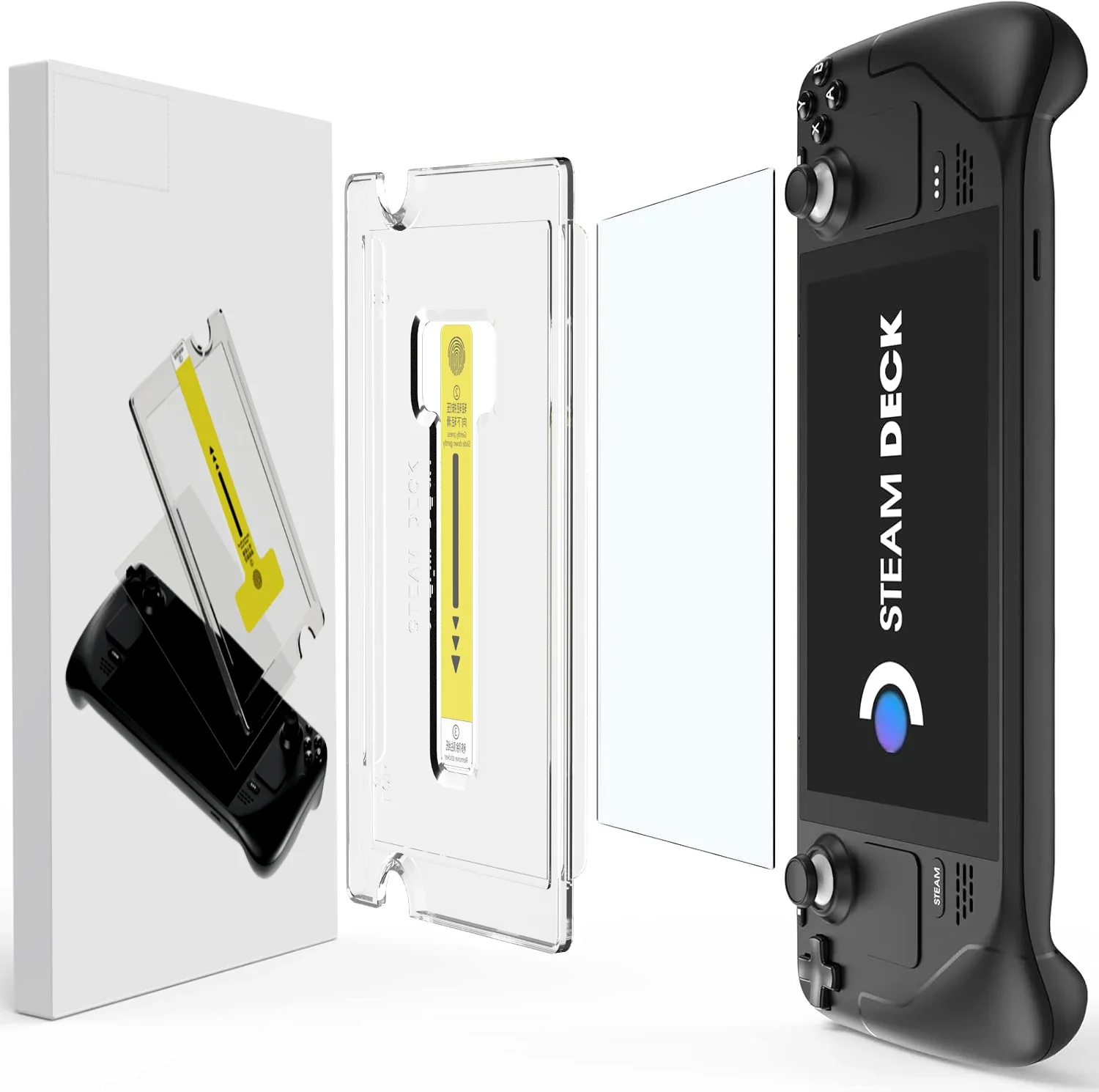 Für Displayschutzfolie, kompatibel mit Steam Deck OLED 7 Zoll, gehärtetes Glas, entworfen mit einfacher Isolierung der Härte 9H Image