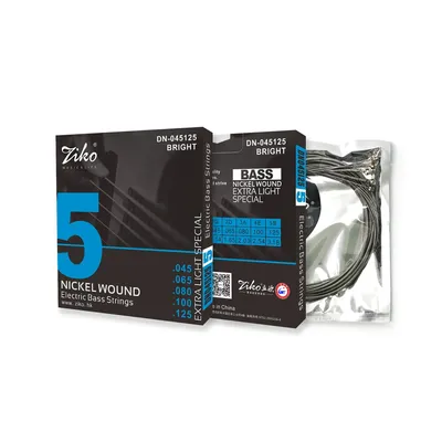 ZIKO 5-String Bass Guitar Strings DN-045125 Hexagonal Steel Core Nickel Wound Bass Guitarra Strings