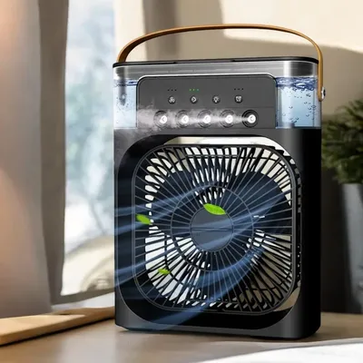 USB Humidifier Fan with 5 Sprays for Office, Dorm, and Home Use – Aromatherapy, Cooling Air