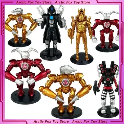 New 17cm Skibidi Toilet Speakerman Cameraman Clockman Drillman Anime Peripheral Figure Model Doll Desktop Decoration Ornaments