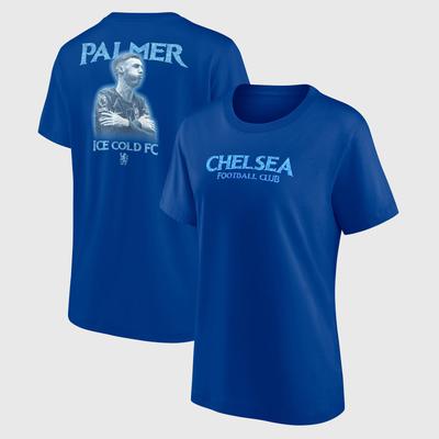 Chelsea Cole Palmer Ice Cold FC Grafik-T-Shirt – Royalblau – Damen Image