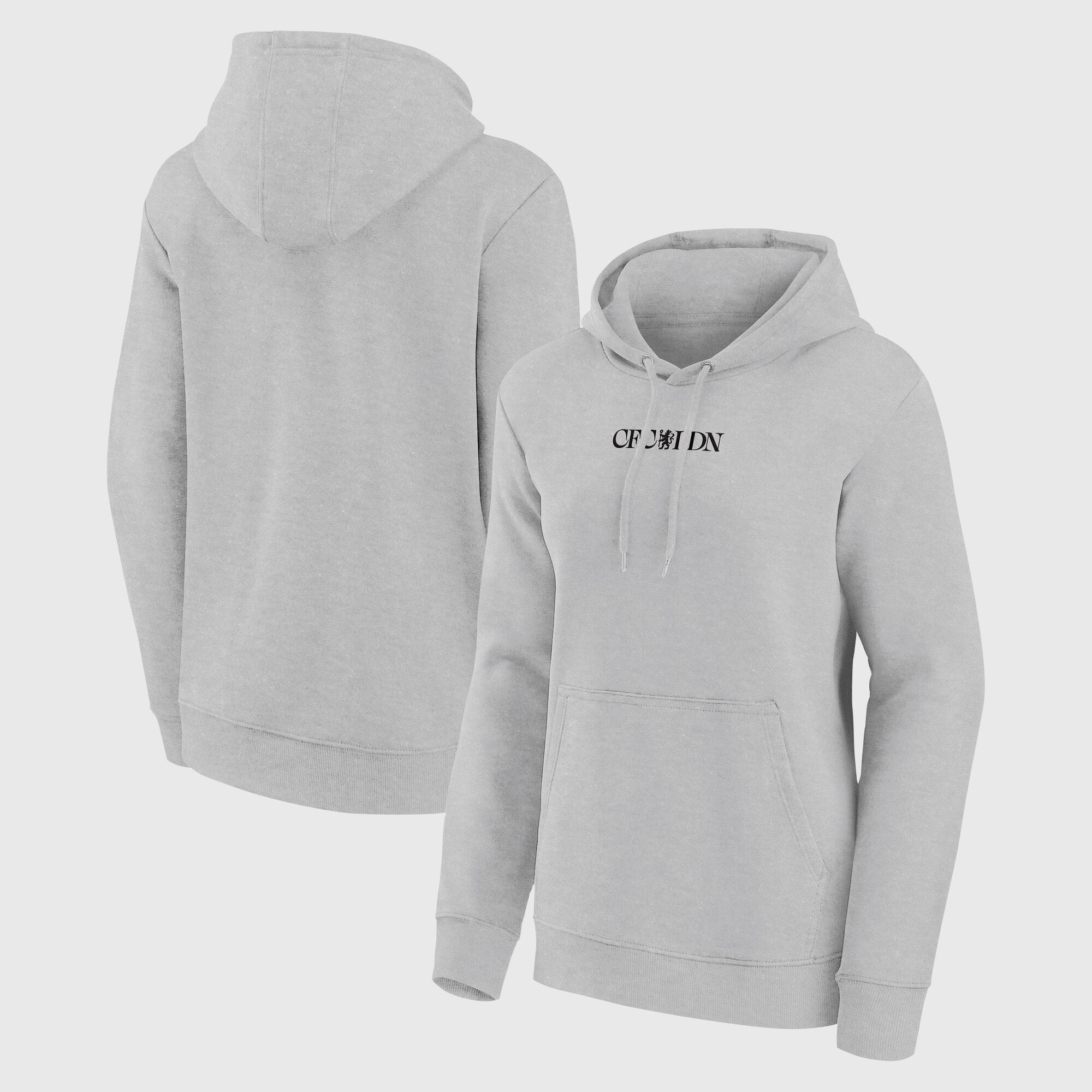 Chelsea CFCLDN Grafik-Hoodie – Graumeliert – Damen