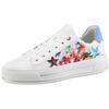 Plateausneaker ARA "CANBERRA", Damen, Gr. 7 (40,5), weiß, hellblau multi, Lederimitat, Veloursleder, bedruckt, sportlich, Schuhe, Freizeitschuh, Plateausneaker in bequemer Schuhweite G (= weit)